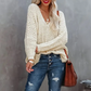 💜 LAST DAY PROMOTION - 50%OFF 💜 Graceful Loose V-Neck Pullover Knit Top